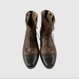 La Mundial 1906  Handmade High Top Brown Leather Boots Size 9 ($750) 6 main image 4